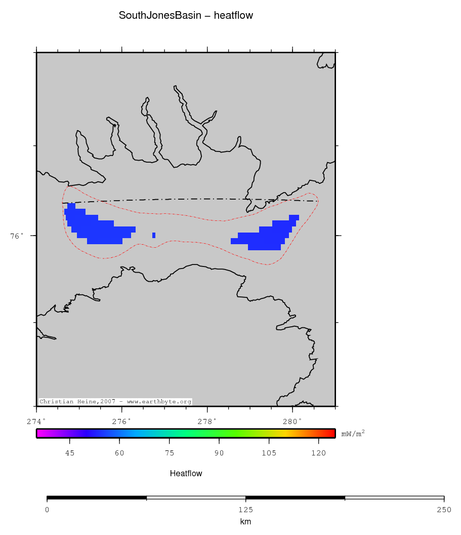 South Jones Basin location map