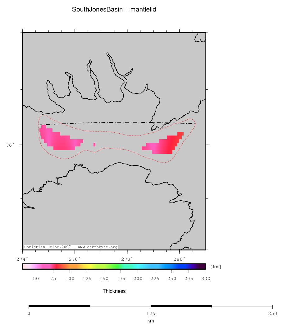 South Jones Basin location map