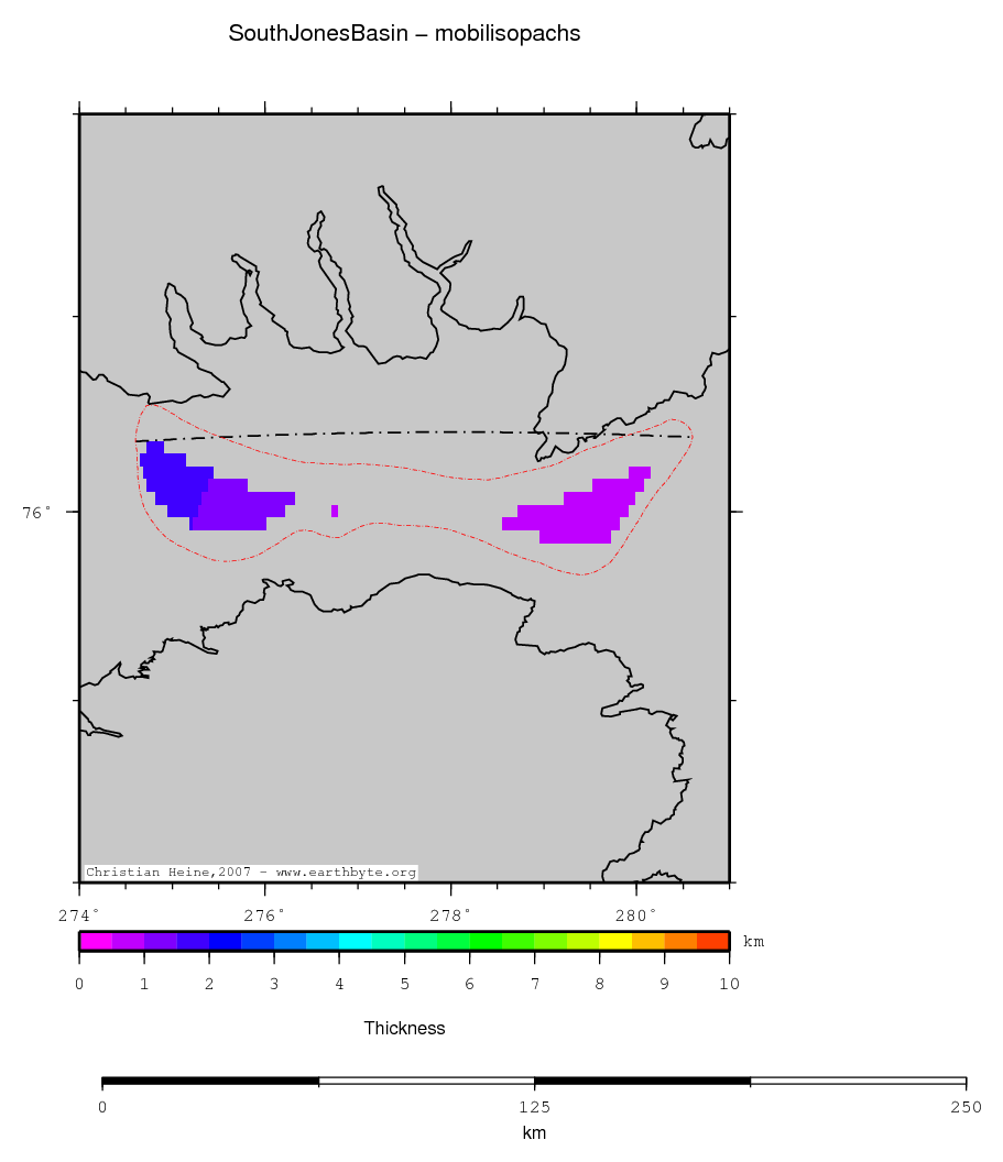 South Jones Basin location map