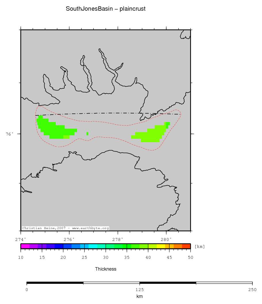 South Jones Basin location map