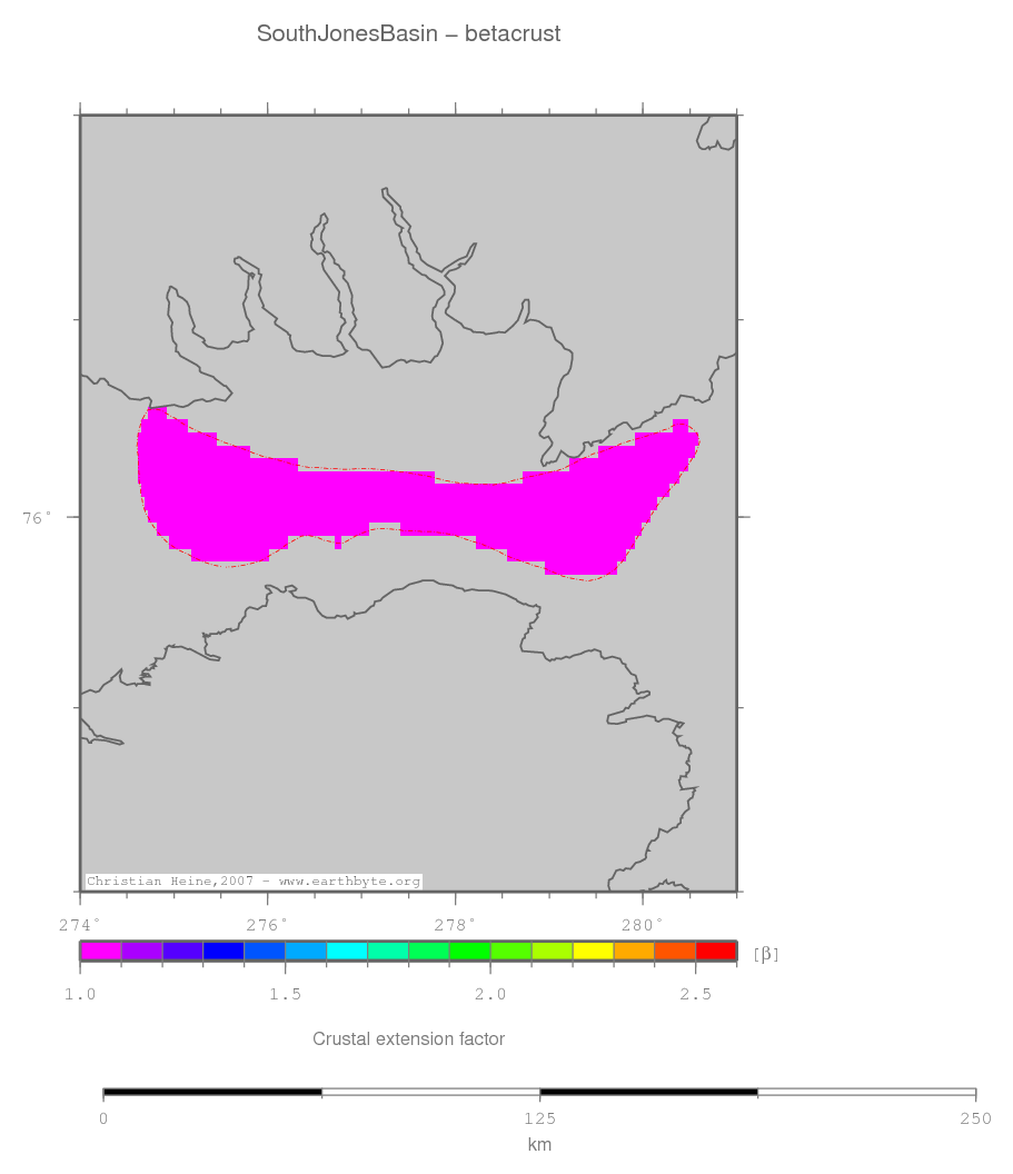 South Jones Basin location map