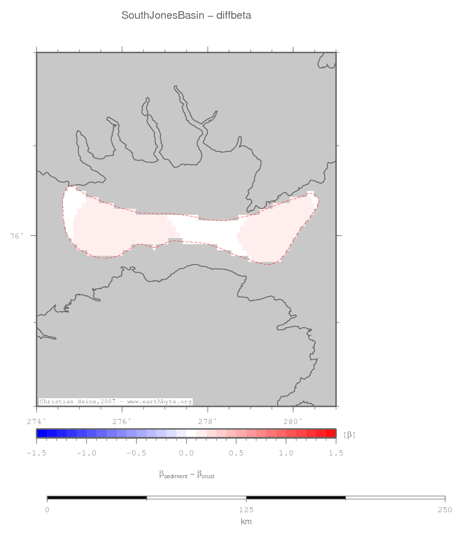 South Jones Basin location map