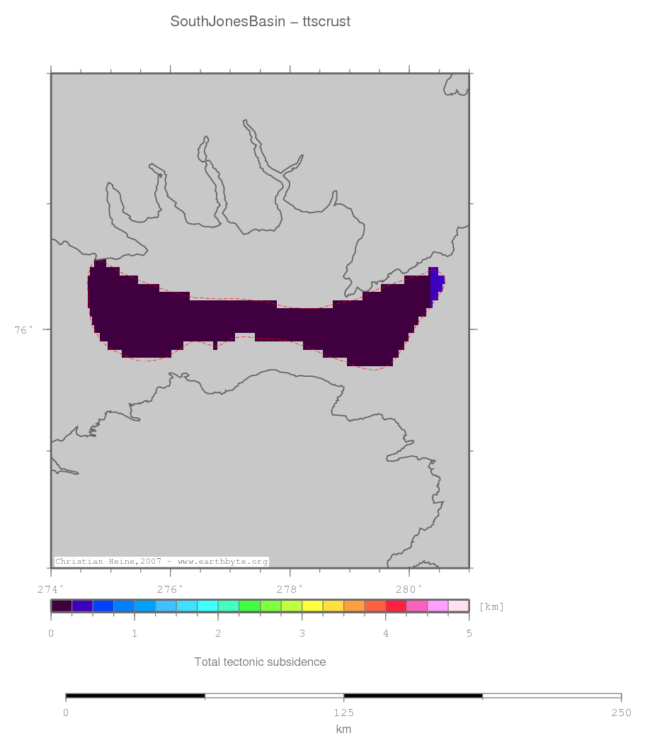 South Jones Basin location map