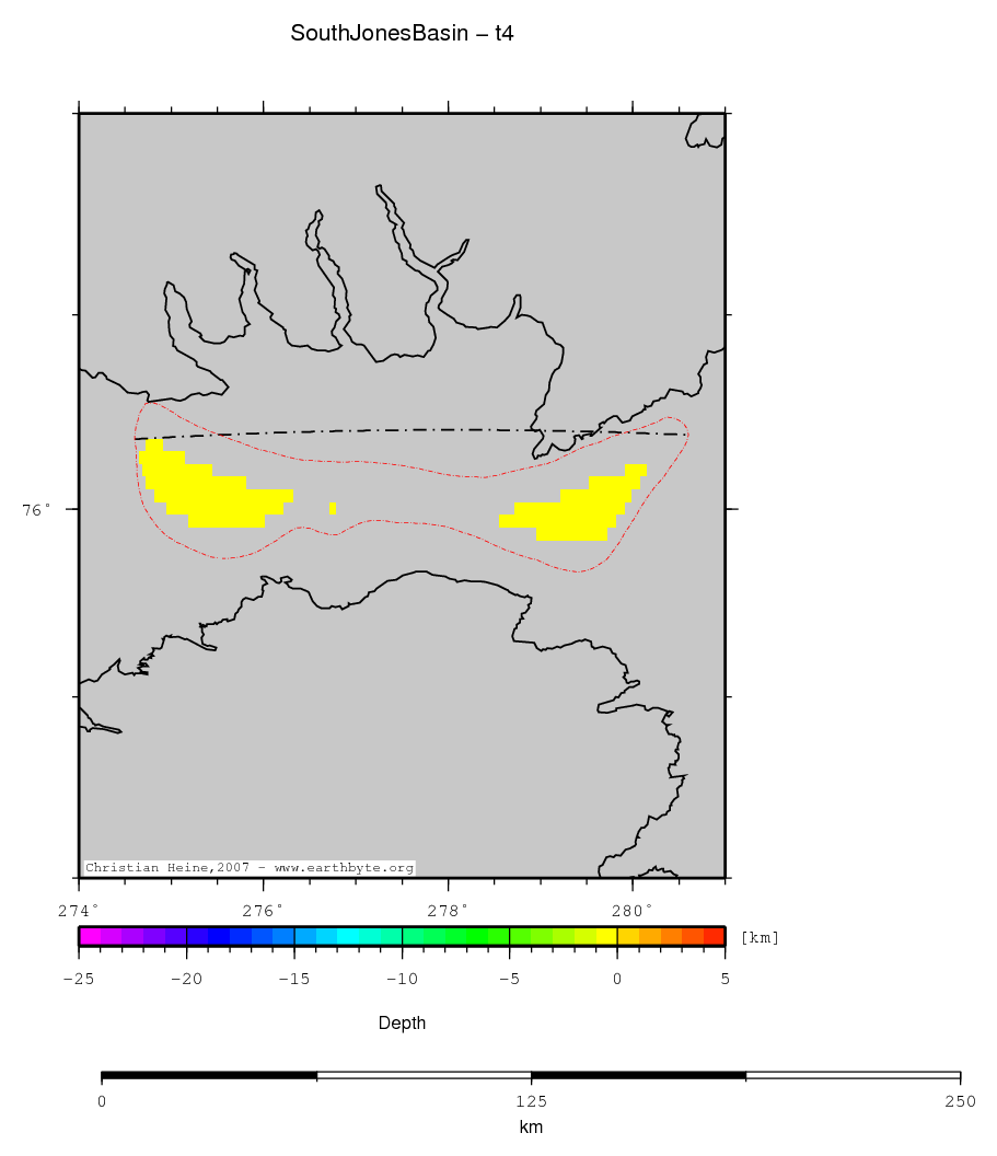 South Jones Basin location map