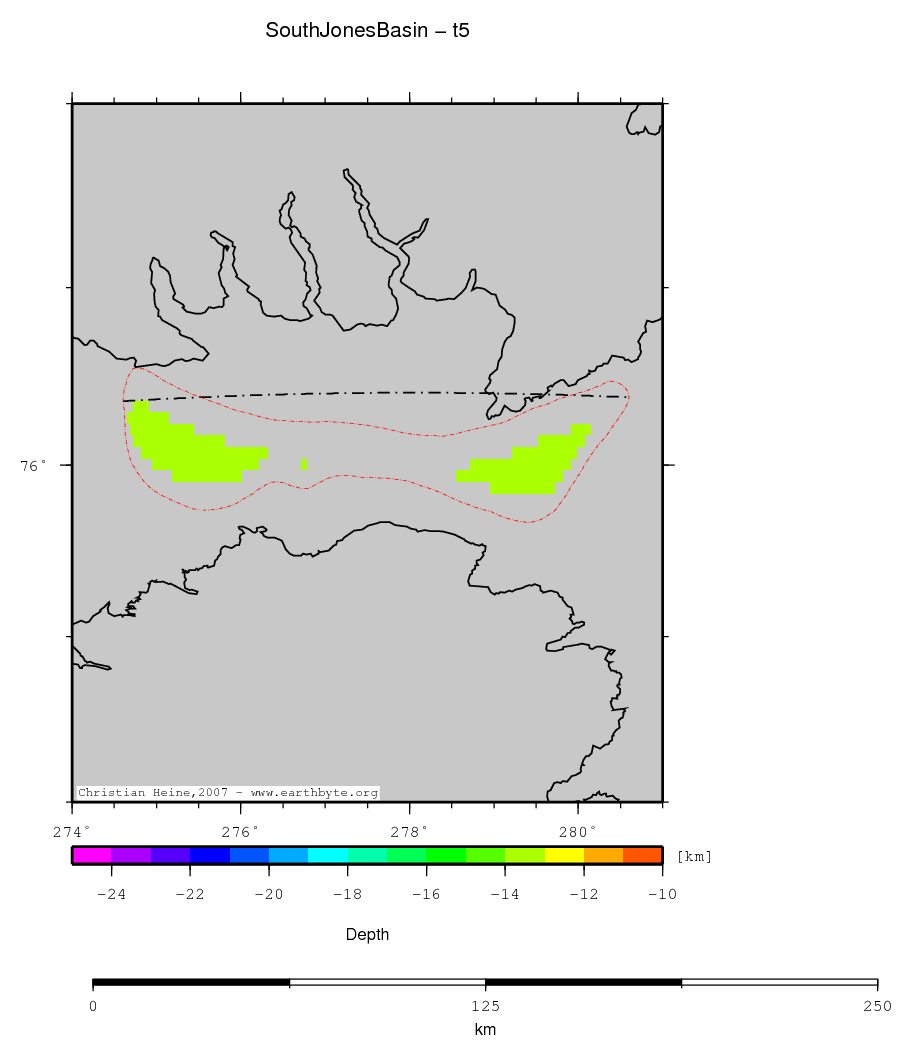 South Jones Basin location map