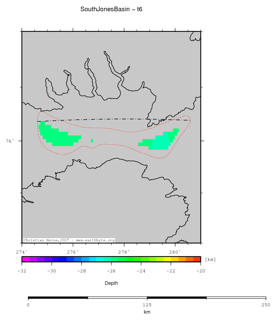 South Jones Basin location map