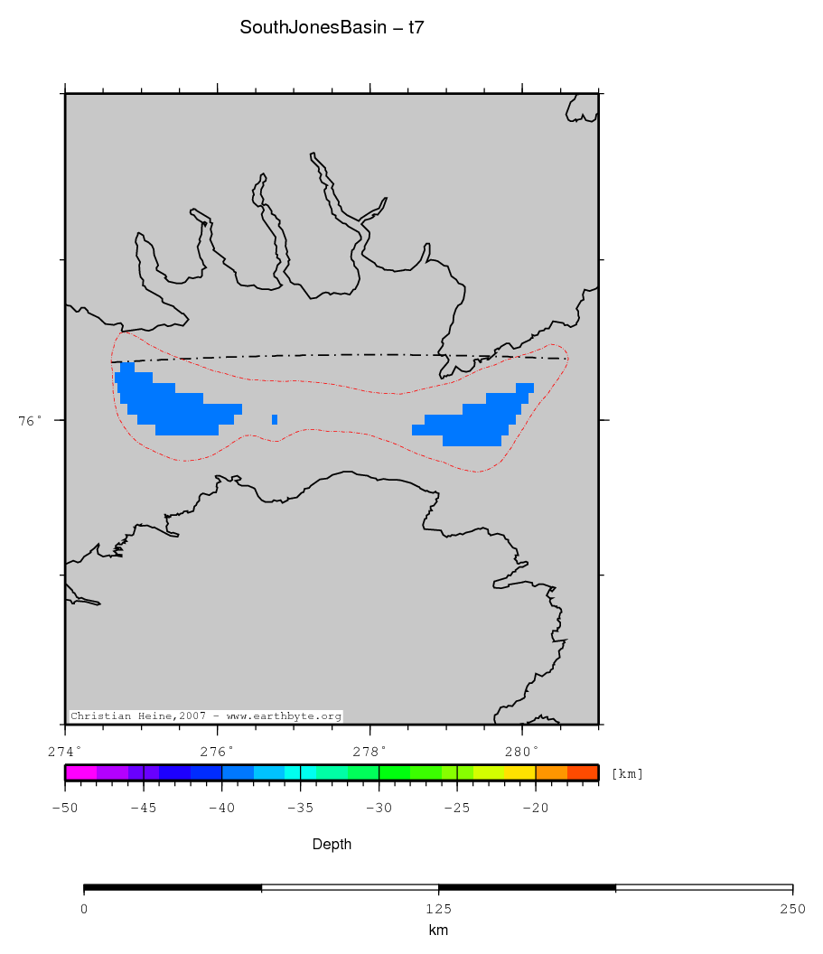 South Jones Basin location map