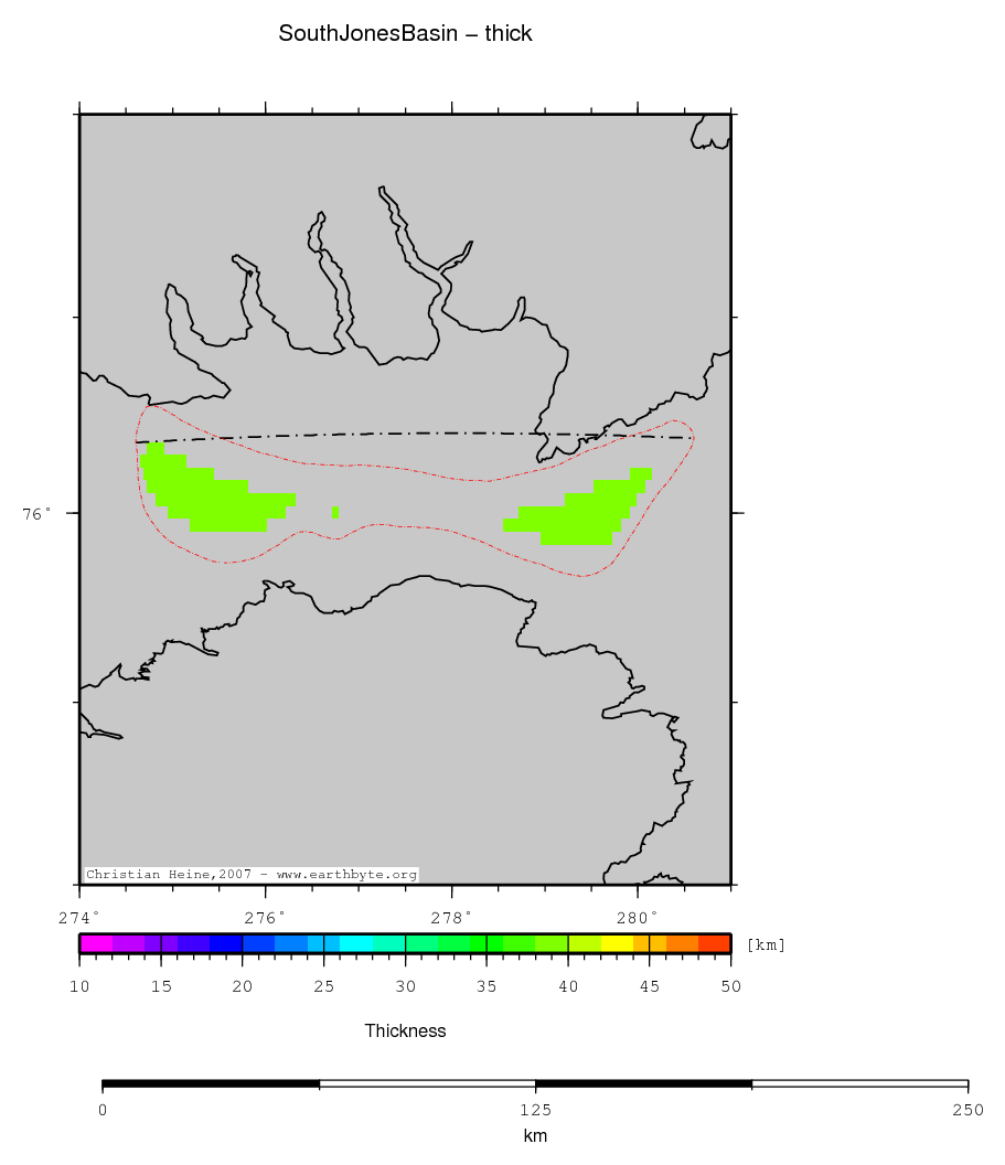 South Jones Basin location map