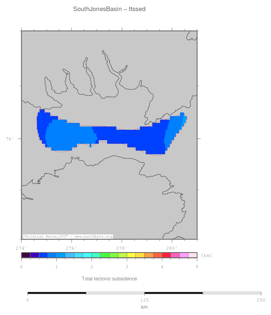 South Jones Basin location map