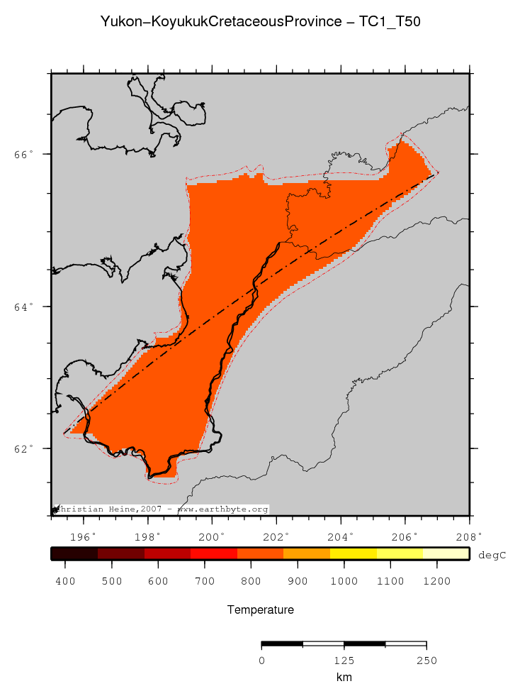 Yukon-Koyukuk Cretaceous Province location map