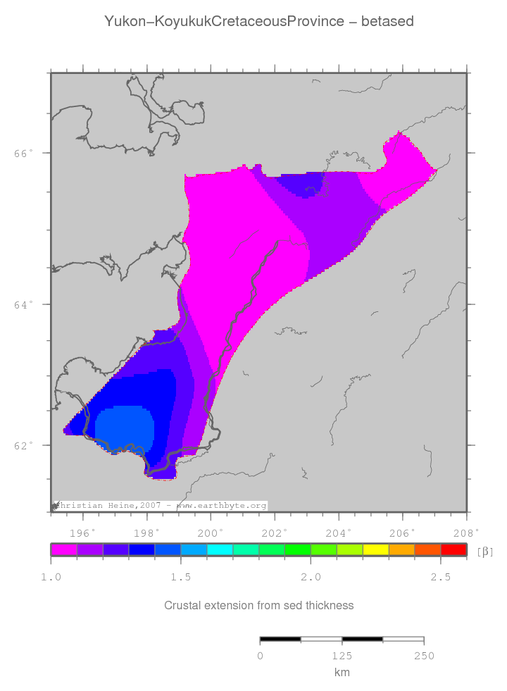 Yukon-Koyukuk Cretaceous Province location map