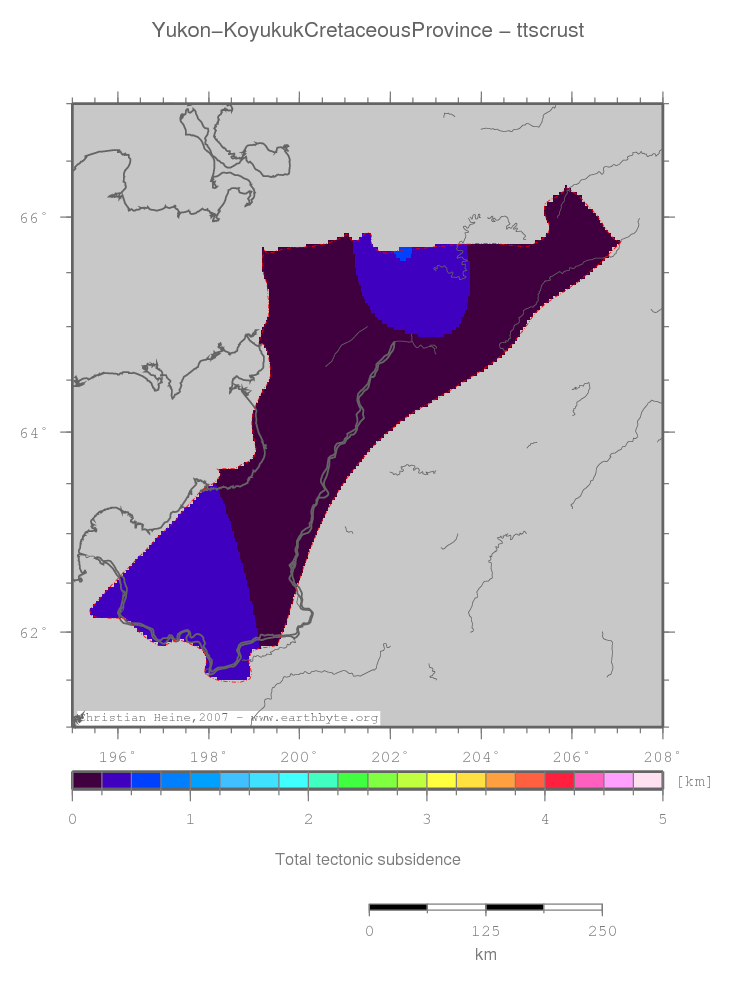 Yukon-Koyukuk Cretaceous Province location map