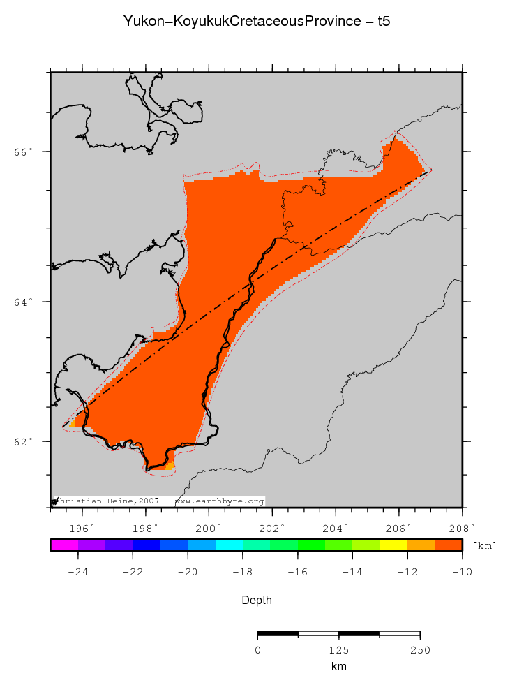 Yukon-Koyukuk Cretaceous Province location map
