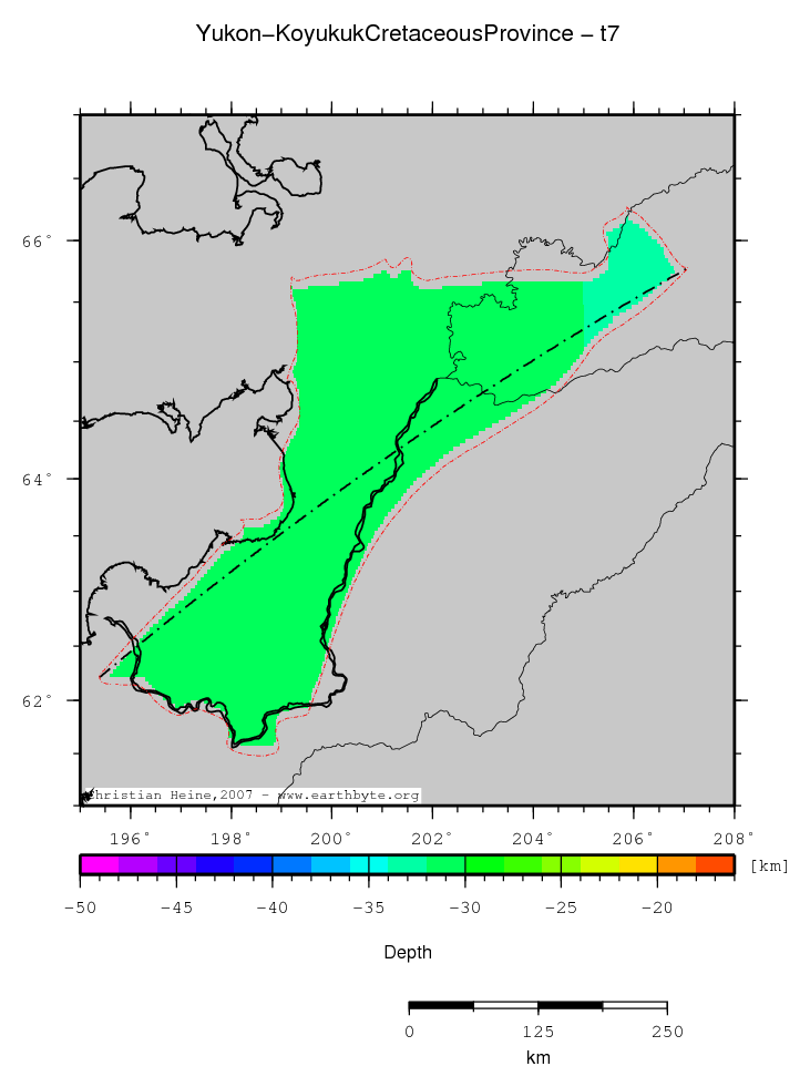 Yukon-Koyukuk Cretaceous Province location map