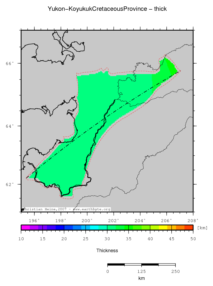 Yukon-Koyukuk Cretaceous Province location map