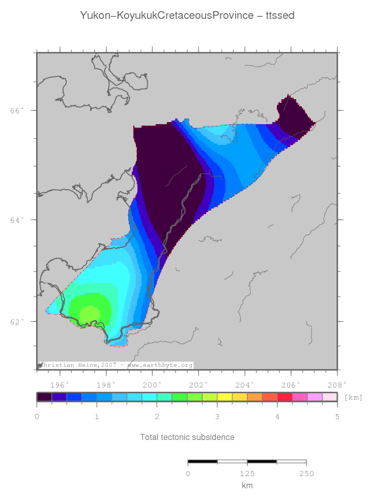 Yukon-Koyukuk Cretaceous Province location map