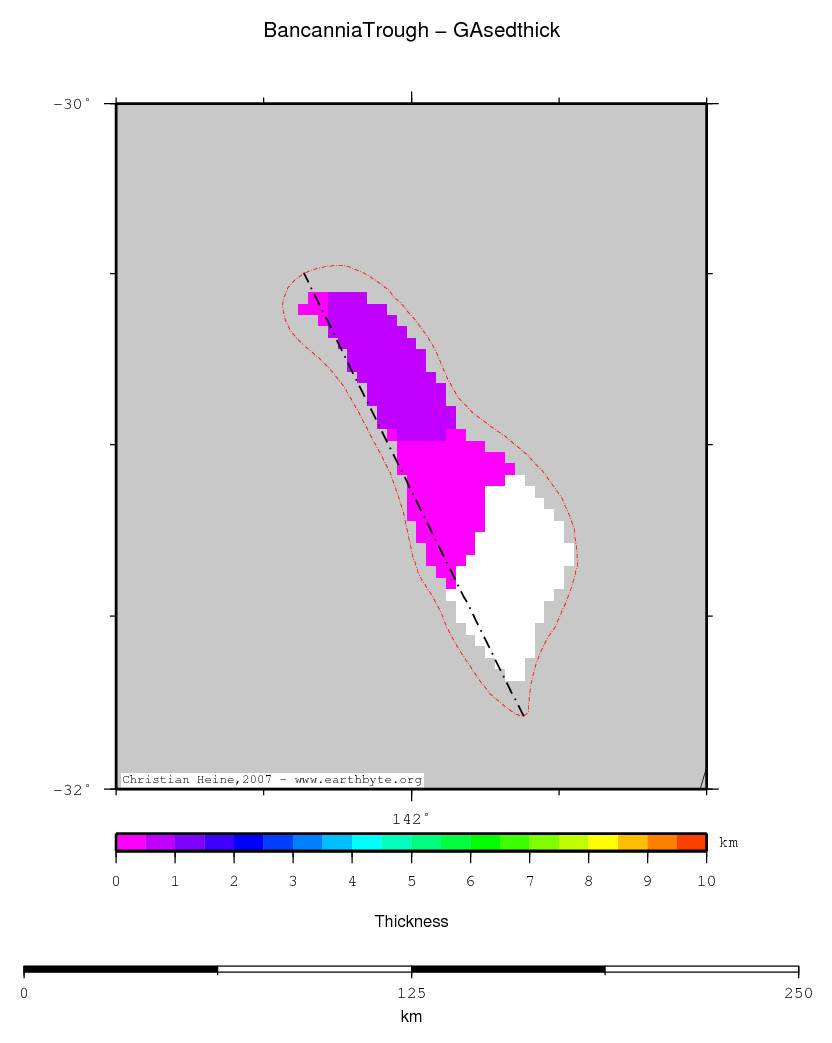 Bancannia Trough location map