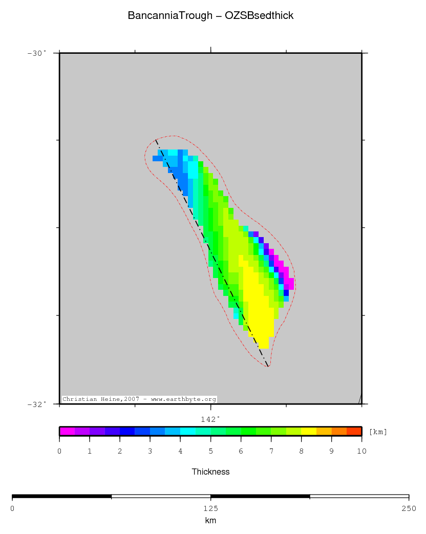 Bancannia Trough location map