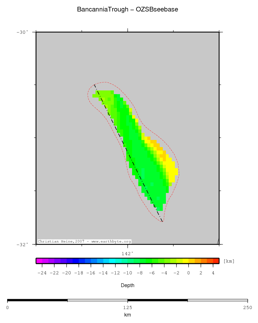 Bancannia Trough location map