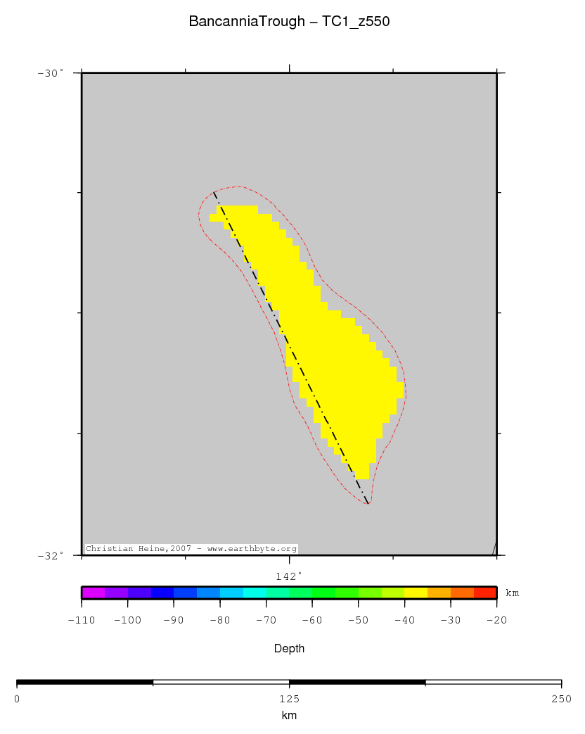 Bancannia Trough location map