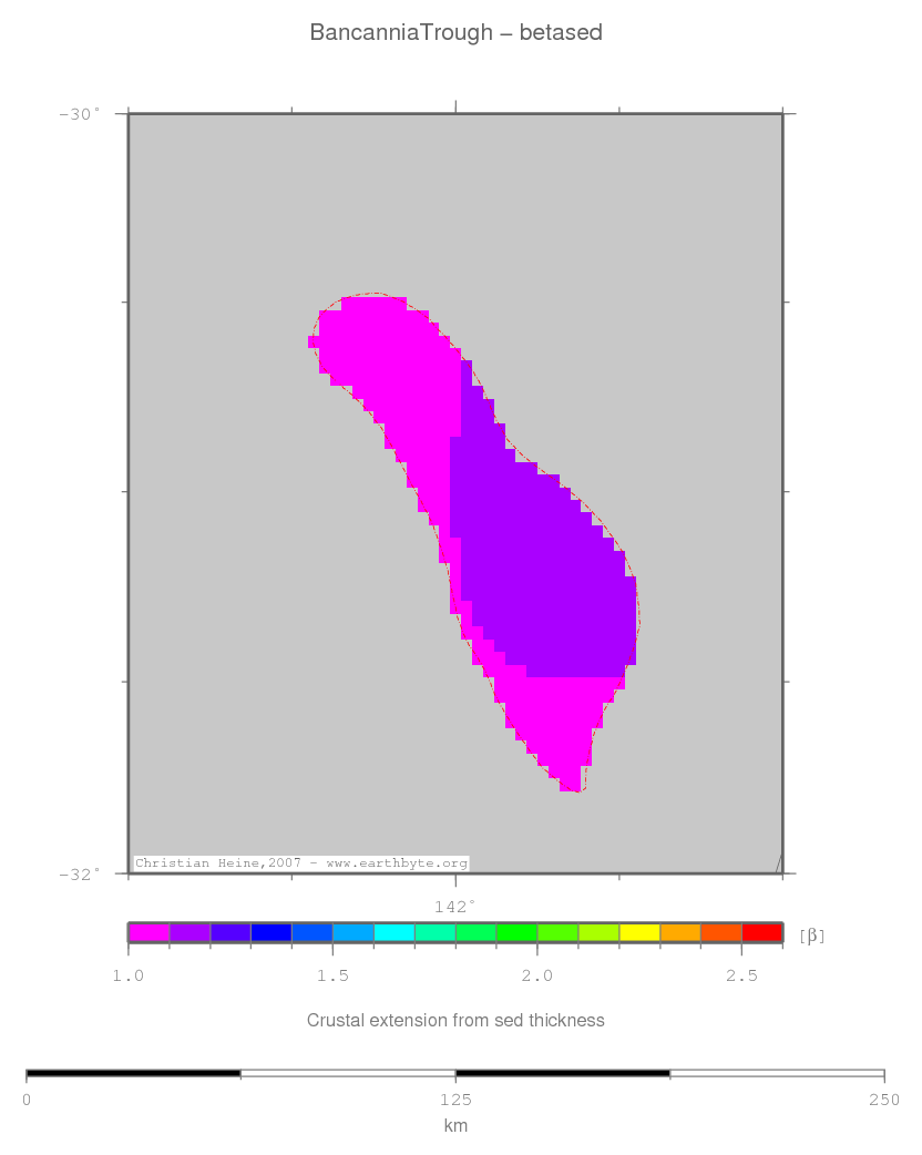 Bancannia Trough location map