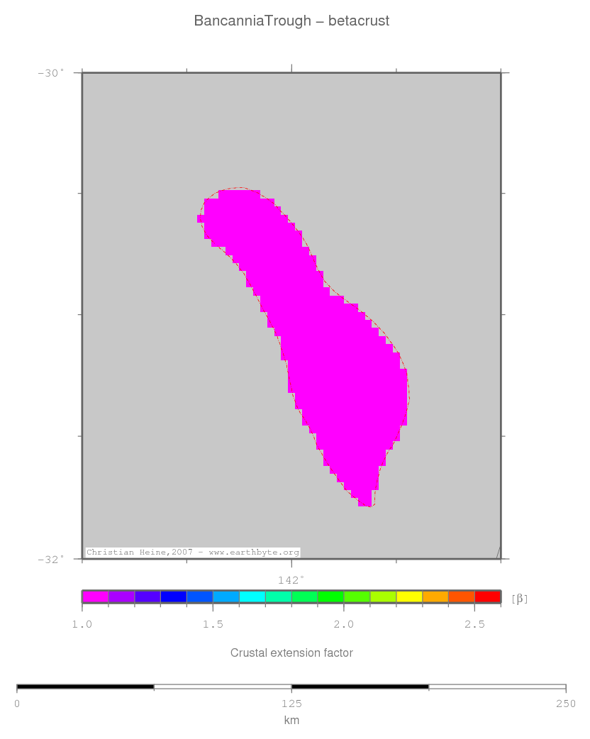 Bancannia Trough location map