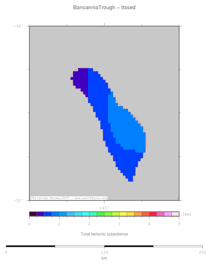 Bancannia Trough location map