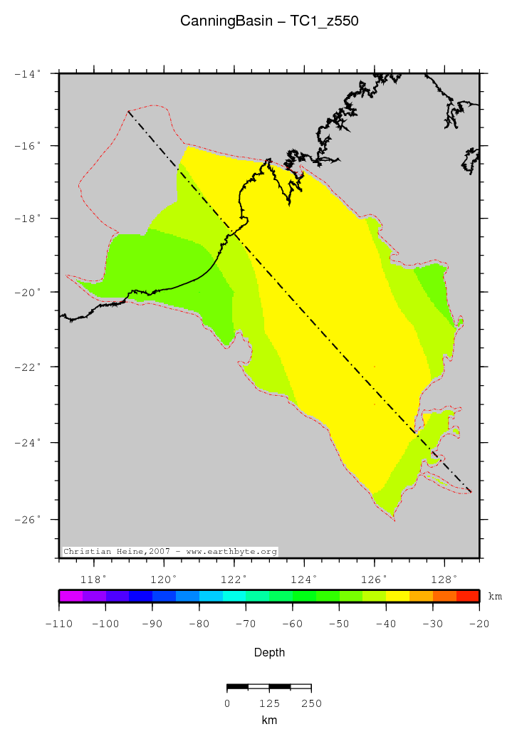 Canning Basin location map