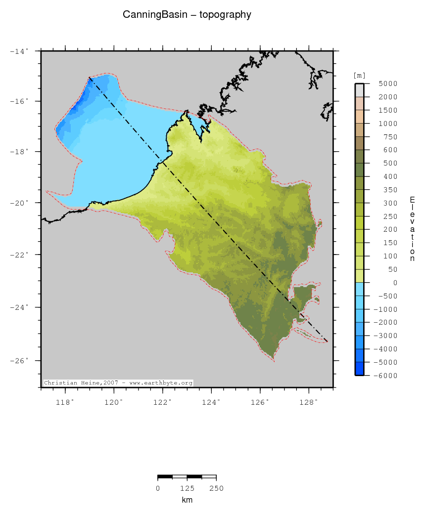 Canning Basin location map