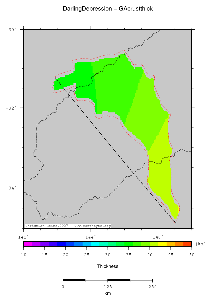 Darling Depression location map