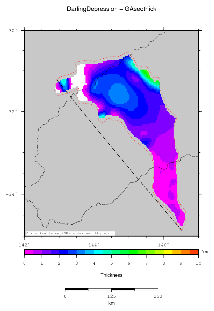 Darling Depression location map