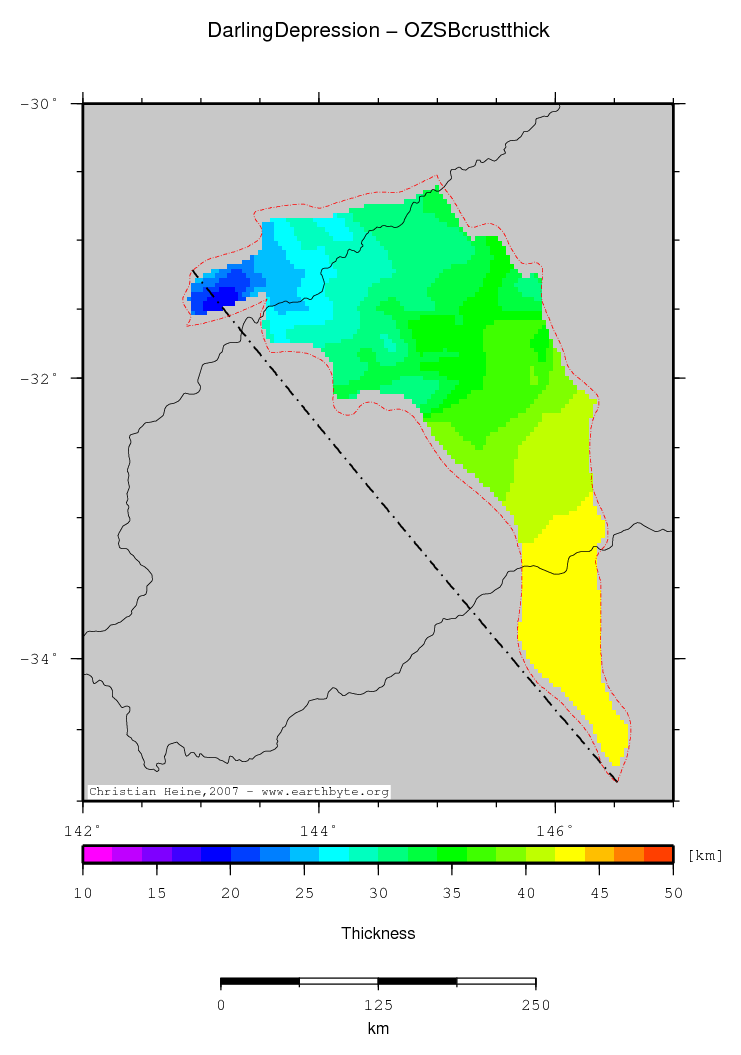 Darling Depression location map