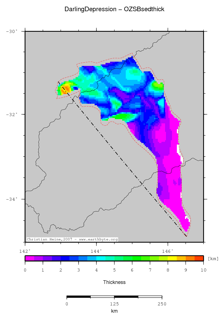 Darling Depression location map