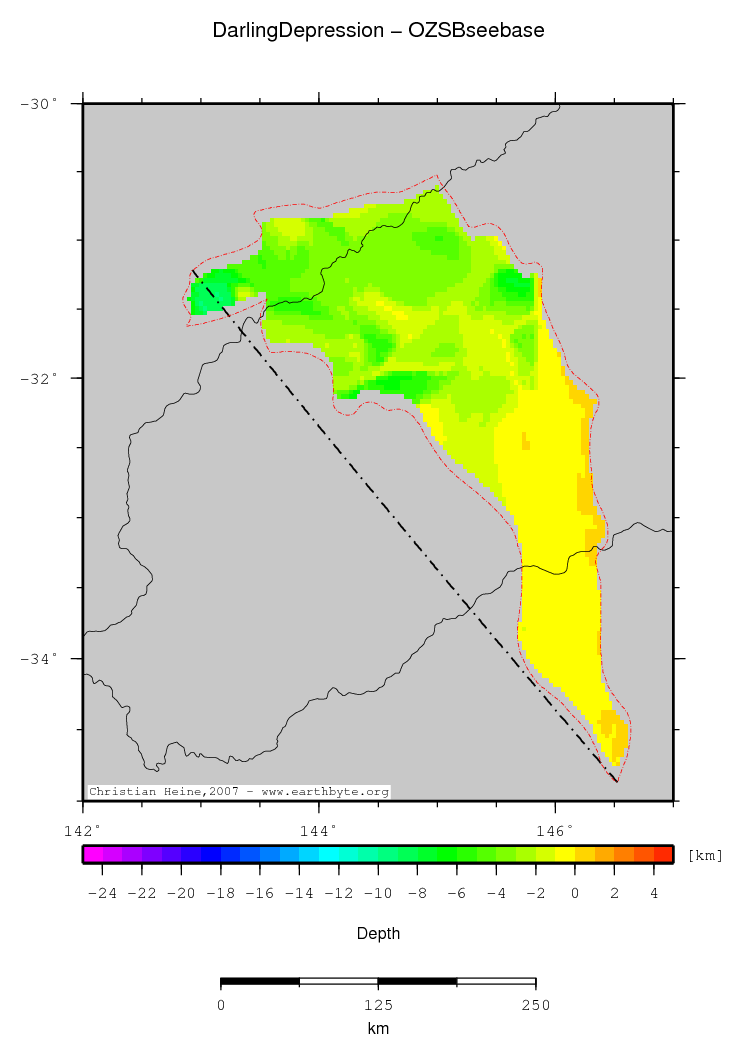 Darling Depression location map