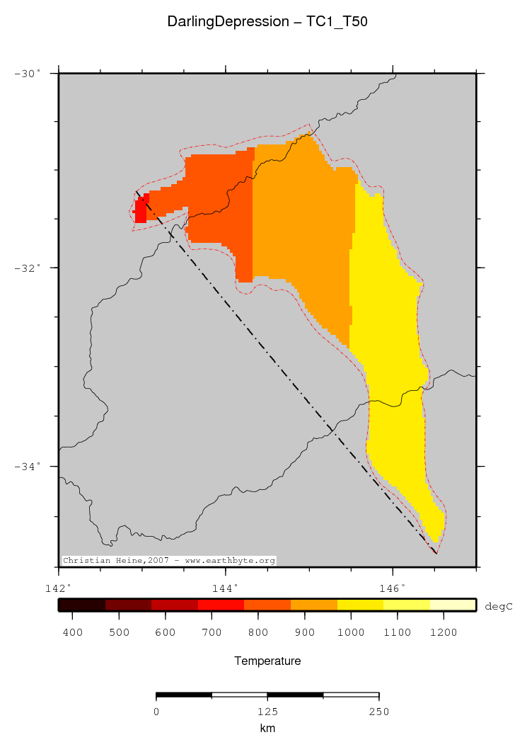 Darling Depression location map