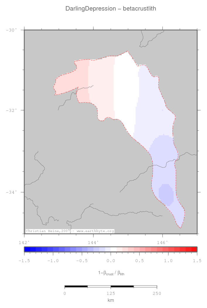 Darling Depression location map