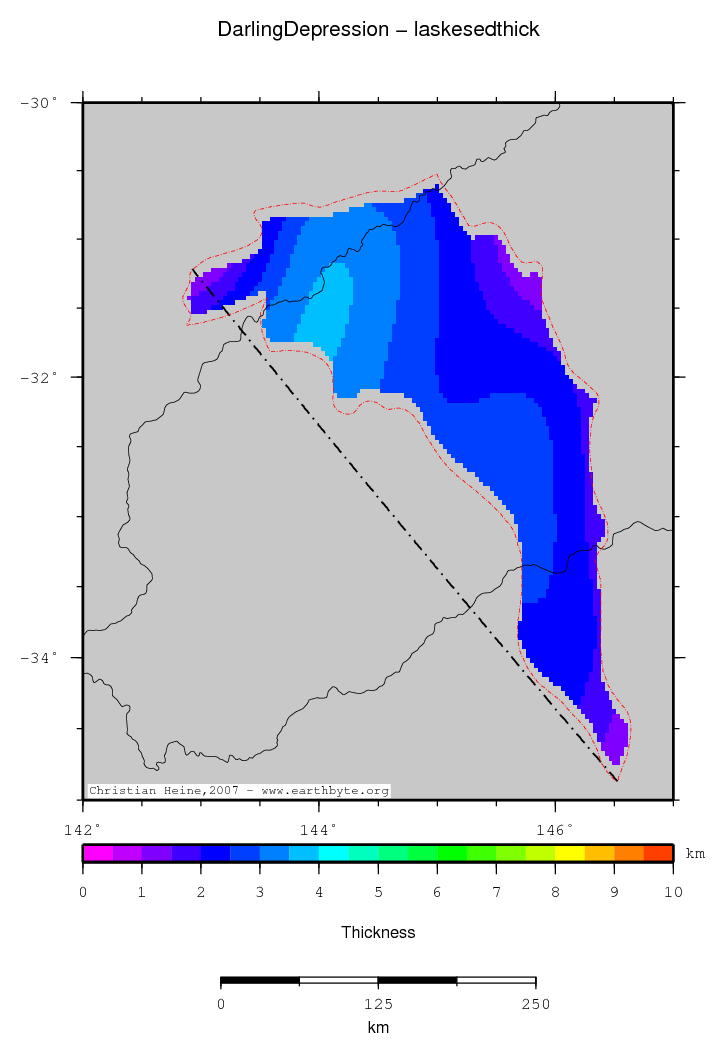 Darling Depression location map