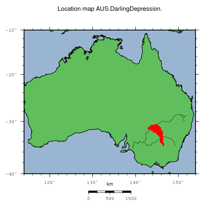 Darling Depression location map