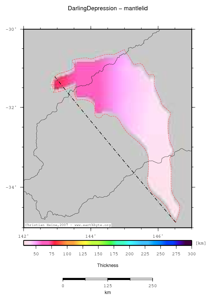 Darling Depression location map