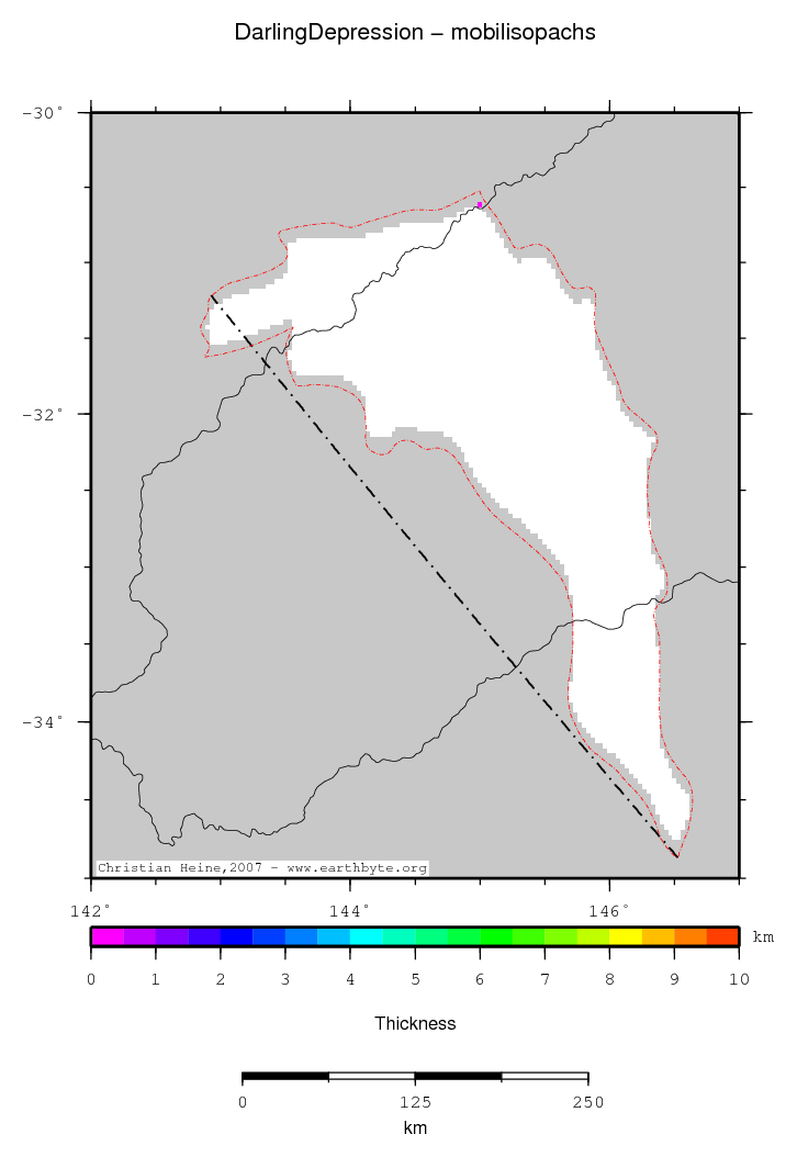 Darling Depression location map