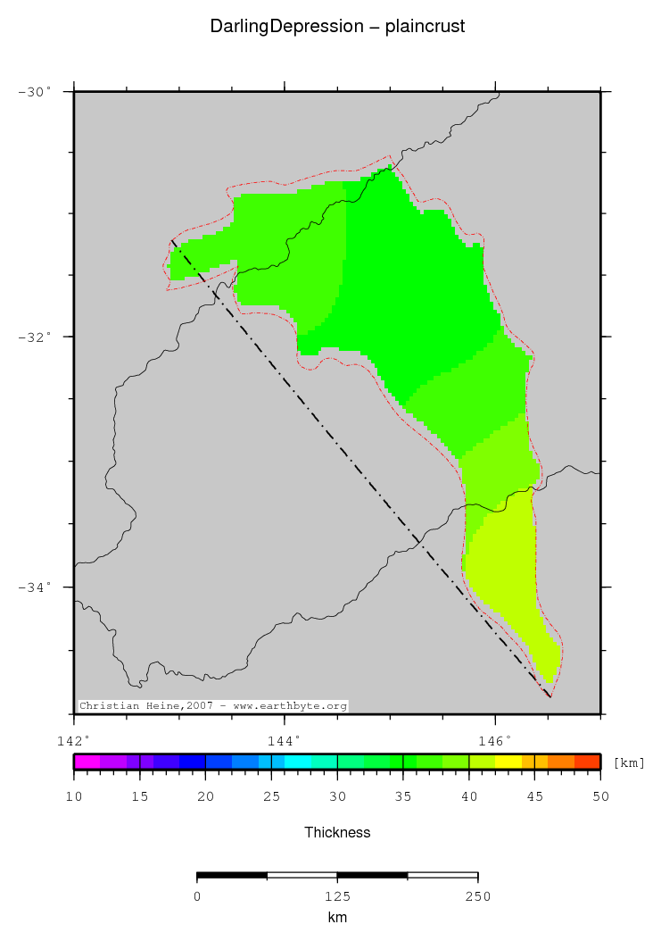 Darling Depression location map