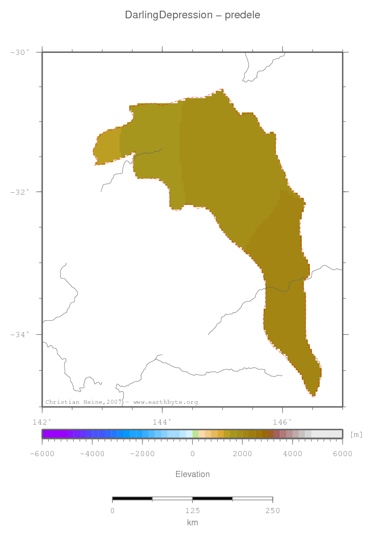 Darling Depression location map