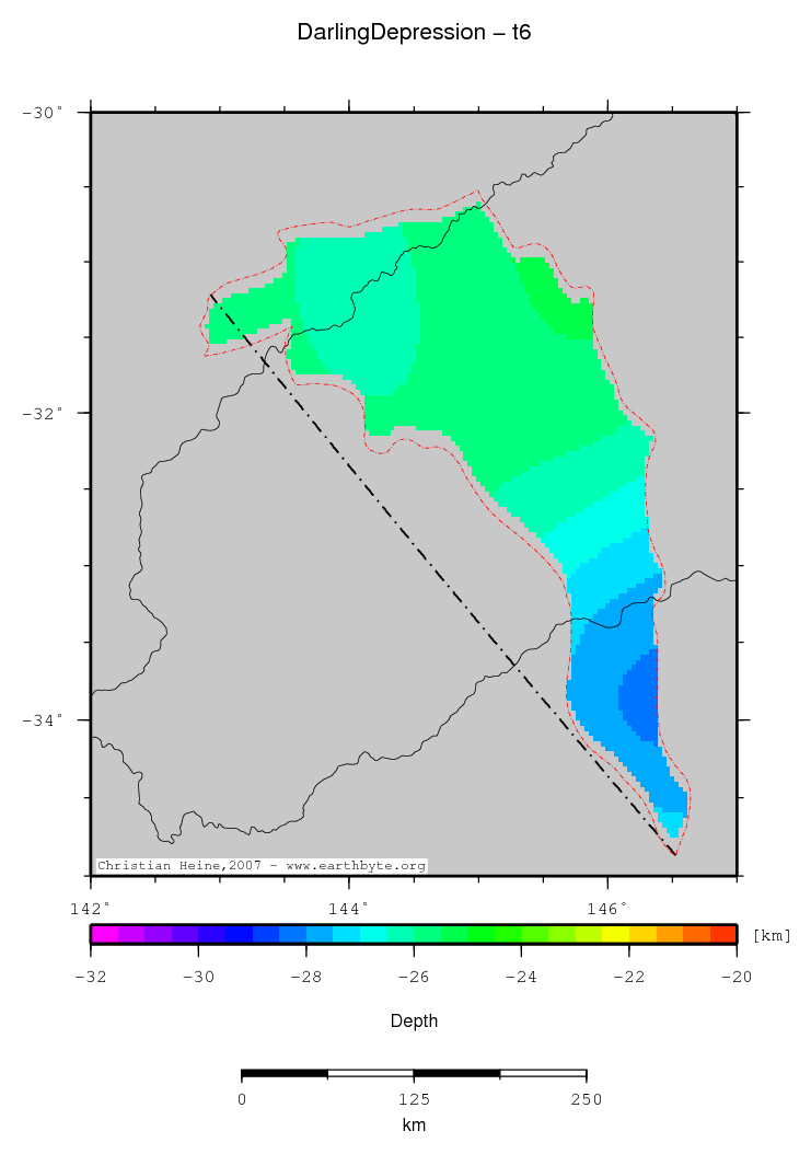 Darling Depression location map