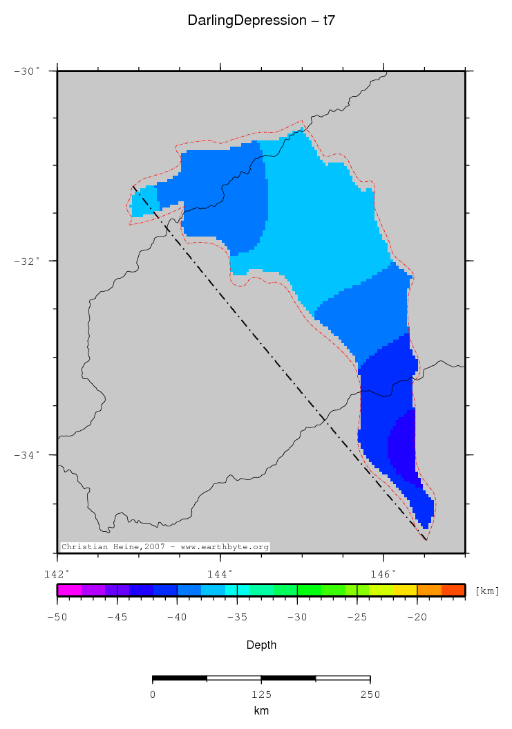 Darling Depression location map