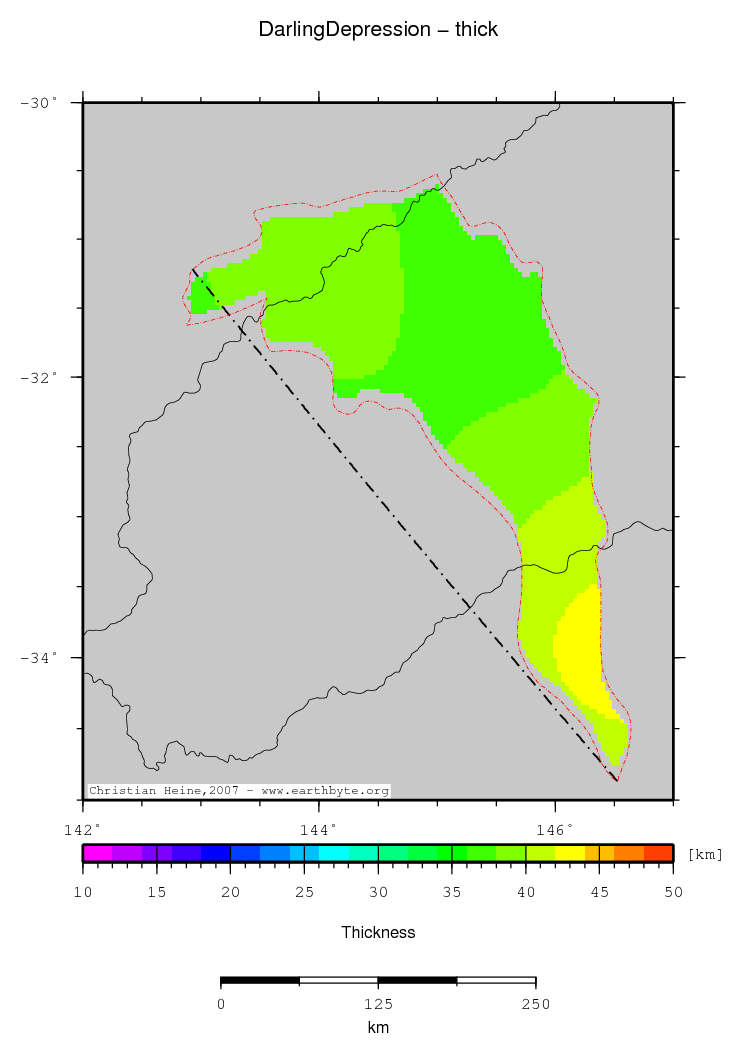 Darling Depression location map