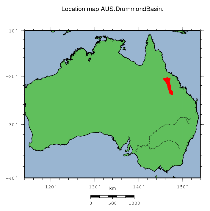 Drummond Basin location map