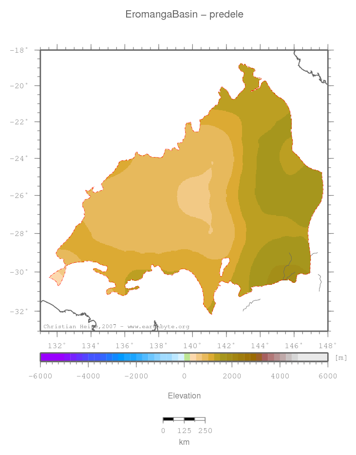 Eromanga Basin location map
