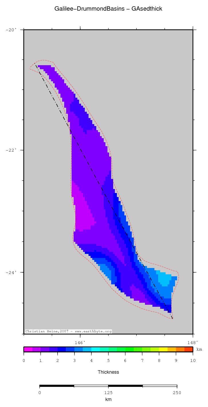 Galilee-Drummond Basins location map