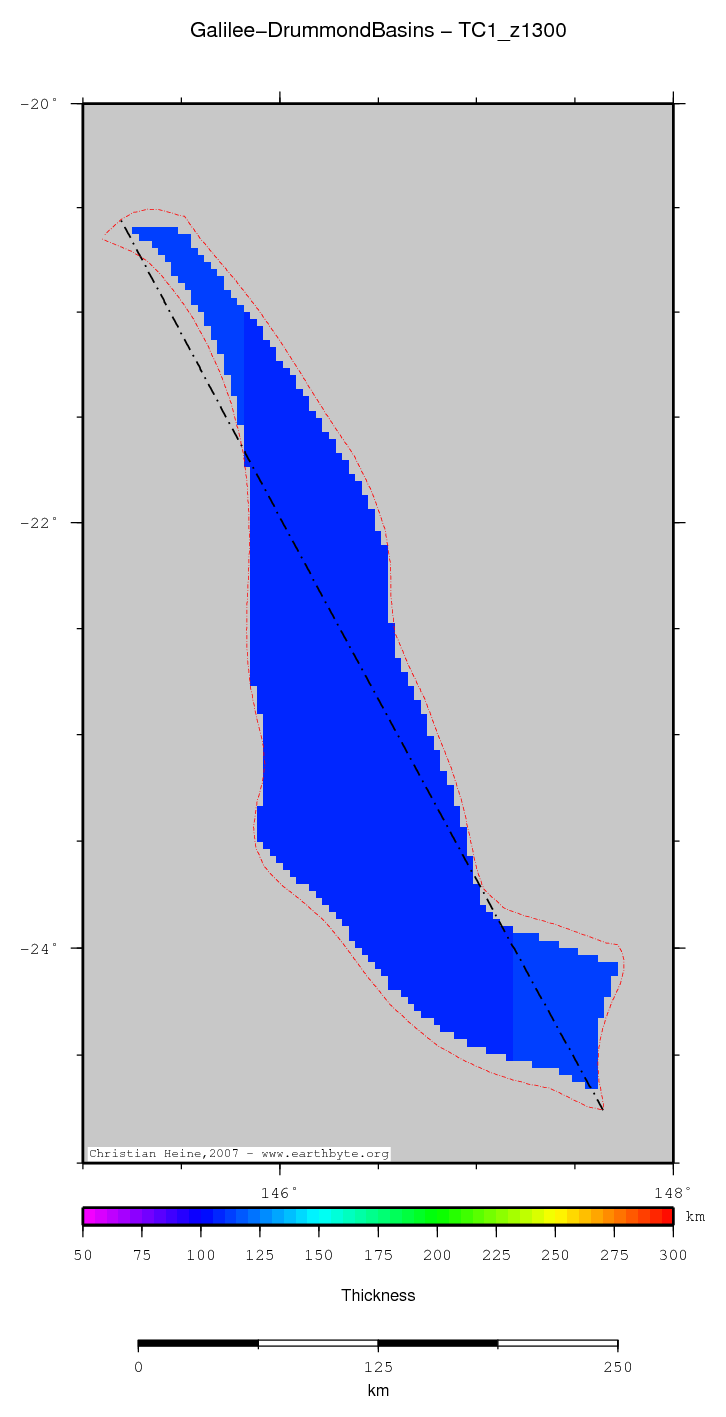 Galilee-Drummond Basins location map