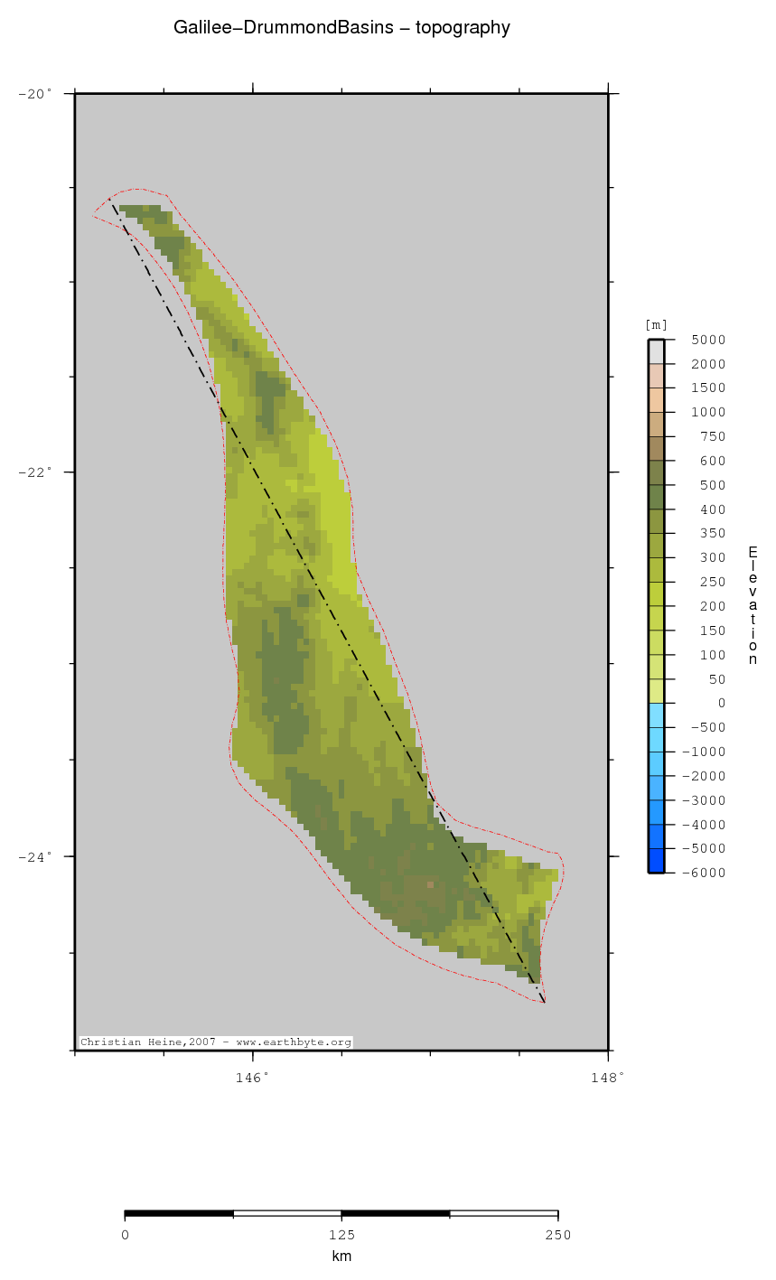 Galilee-Drummond Basins location map